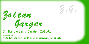 zoltan garger business card